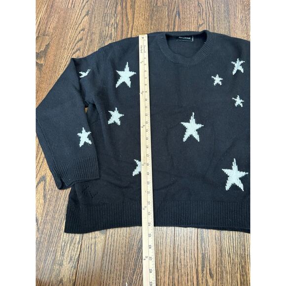 Zadig & Voltaire Sweater Womens Large Black Markus Star Print Cashmere NWOT - Picture 5 of 11